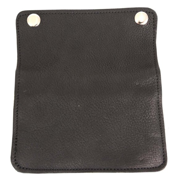 Leather MLW7883 Men's 6” Black Naked Leather Soft Biker Wallet - Picture 5 of 5